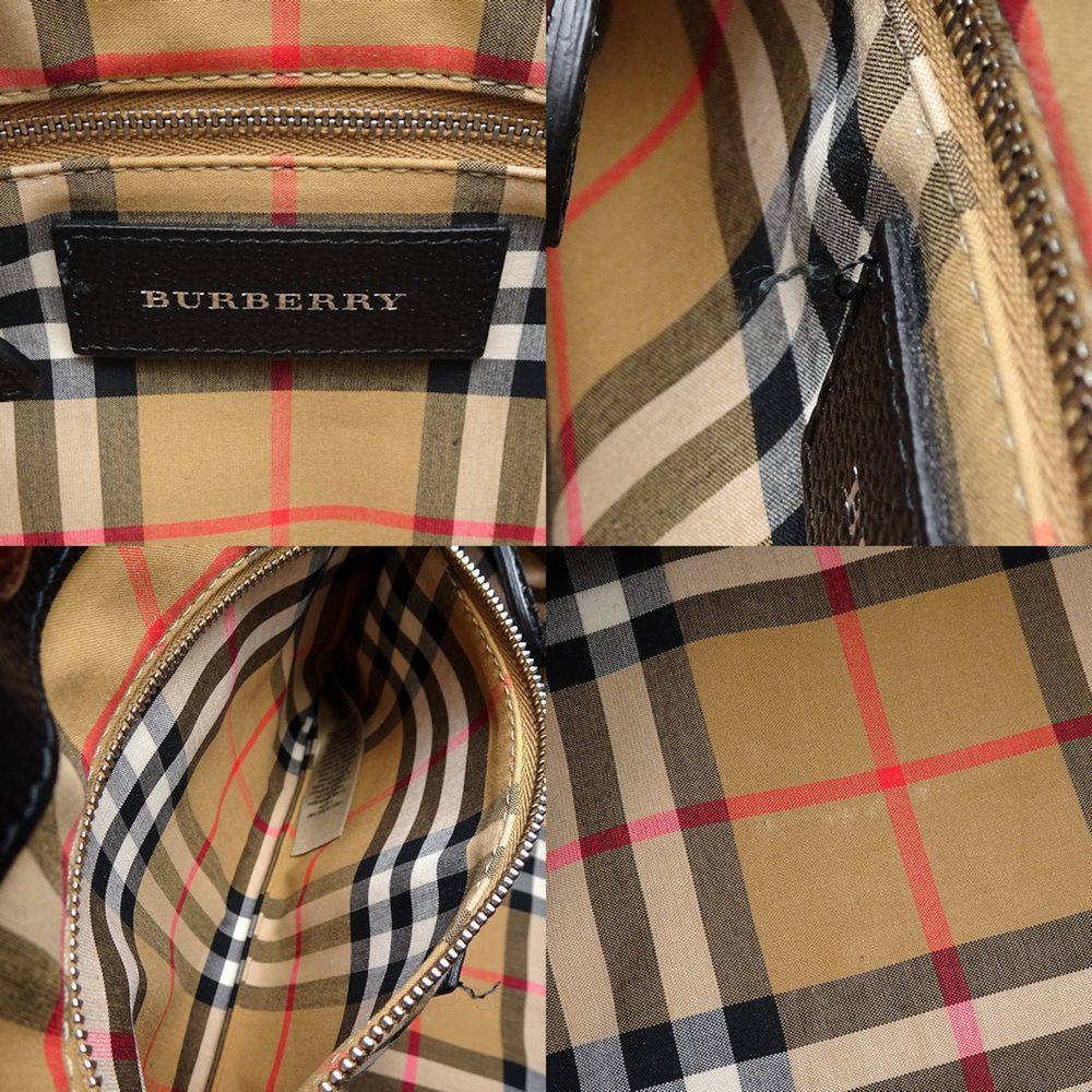 BURBERRY Small Banner 2Way Bag Leather Black - Picture 9 of 10